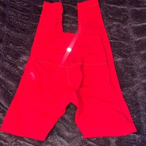 Red Lululemon Leggings